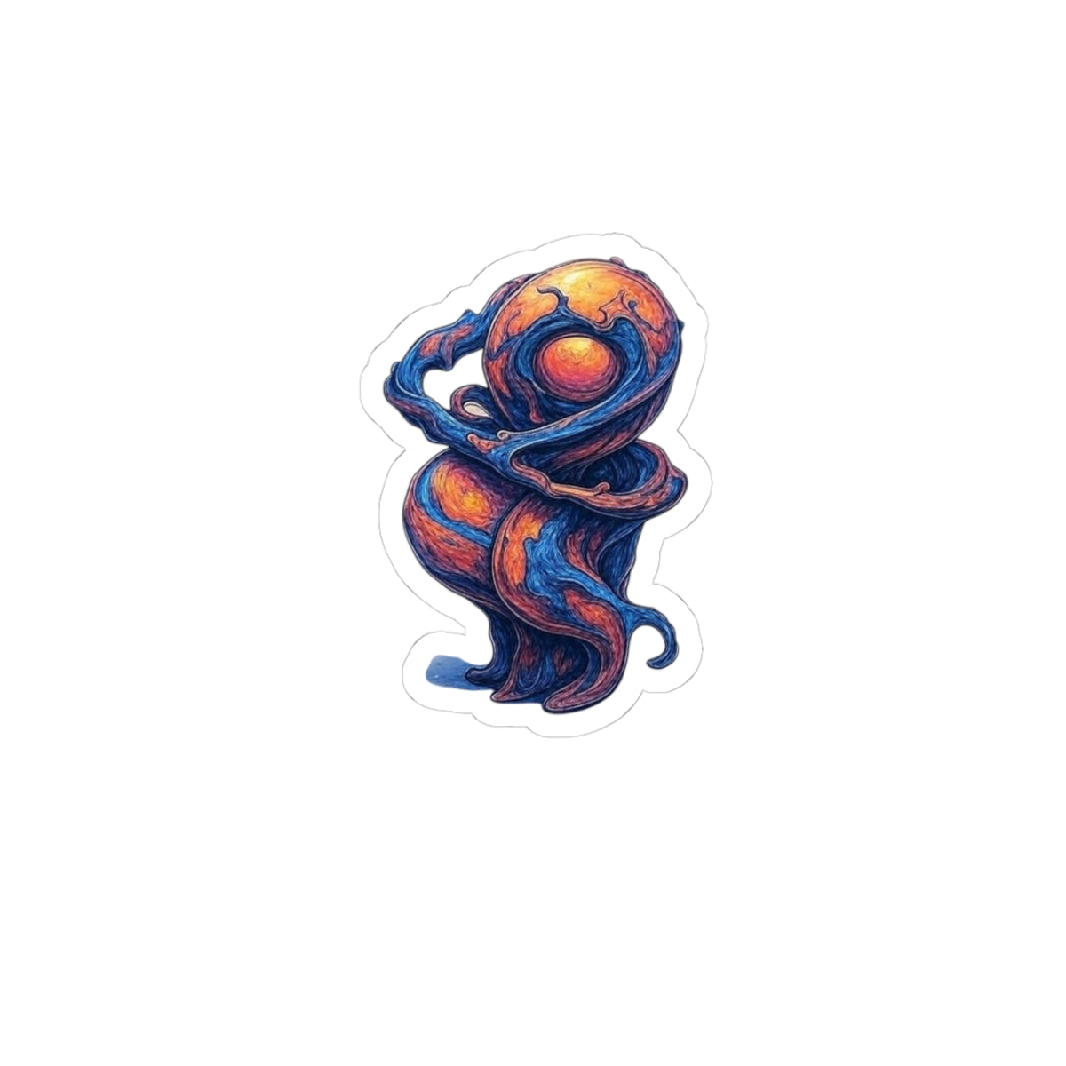 Sticker: Crazy Alien Creature Kiss-Cut Stickers