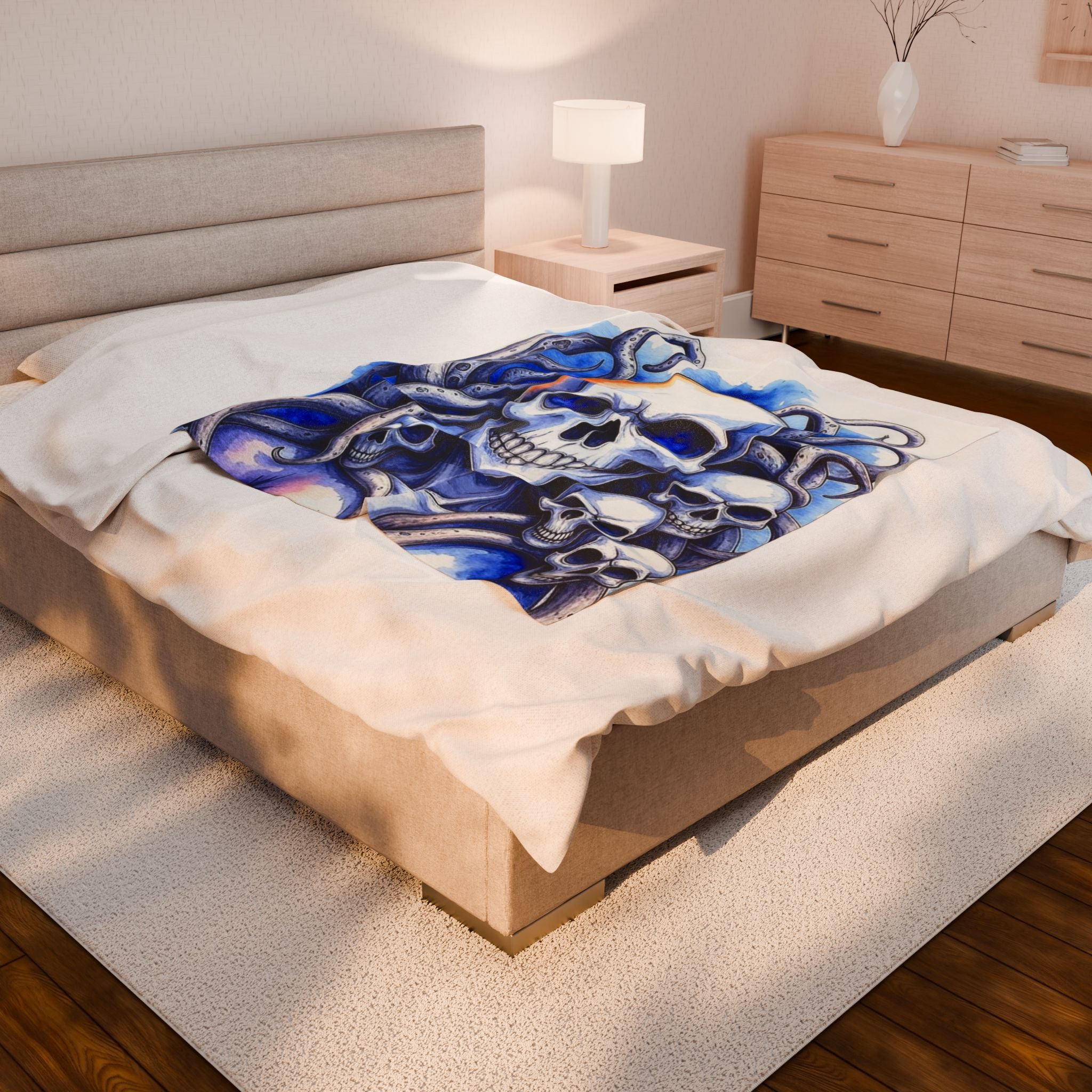Plush Blanket - Death's Walk Creepy Tentacles Design