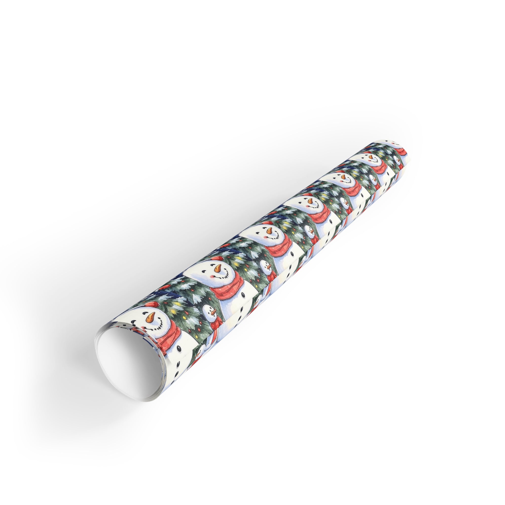 Gift Wrapping Paper Roll - Family of Snow People Design
