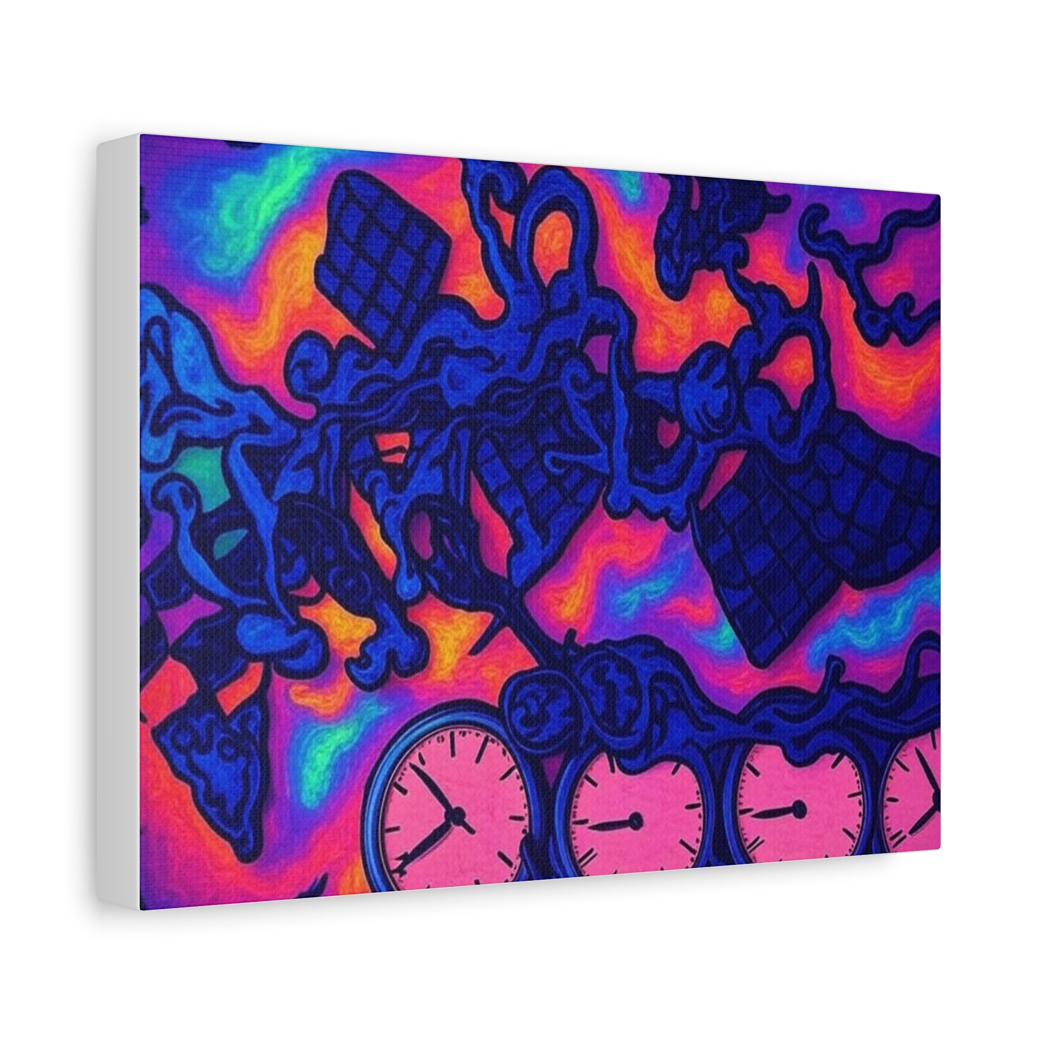 Canvas Wall Art - Twisted Chess with Too Many Players Design