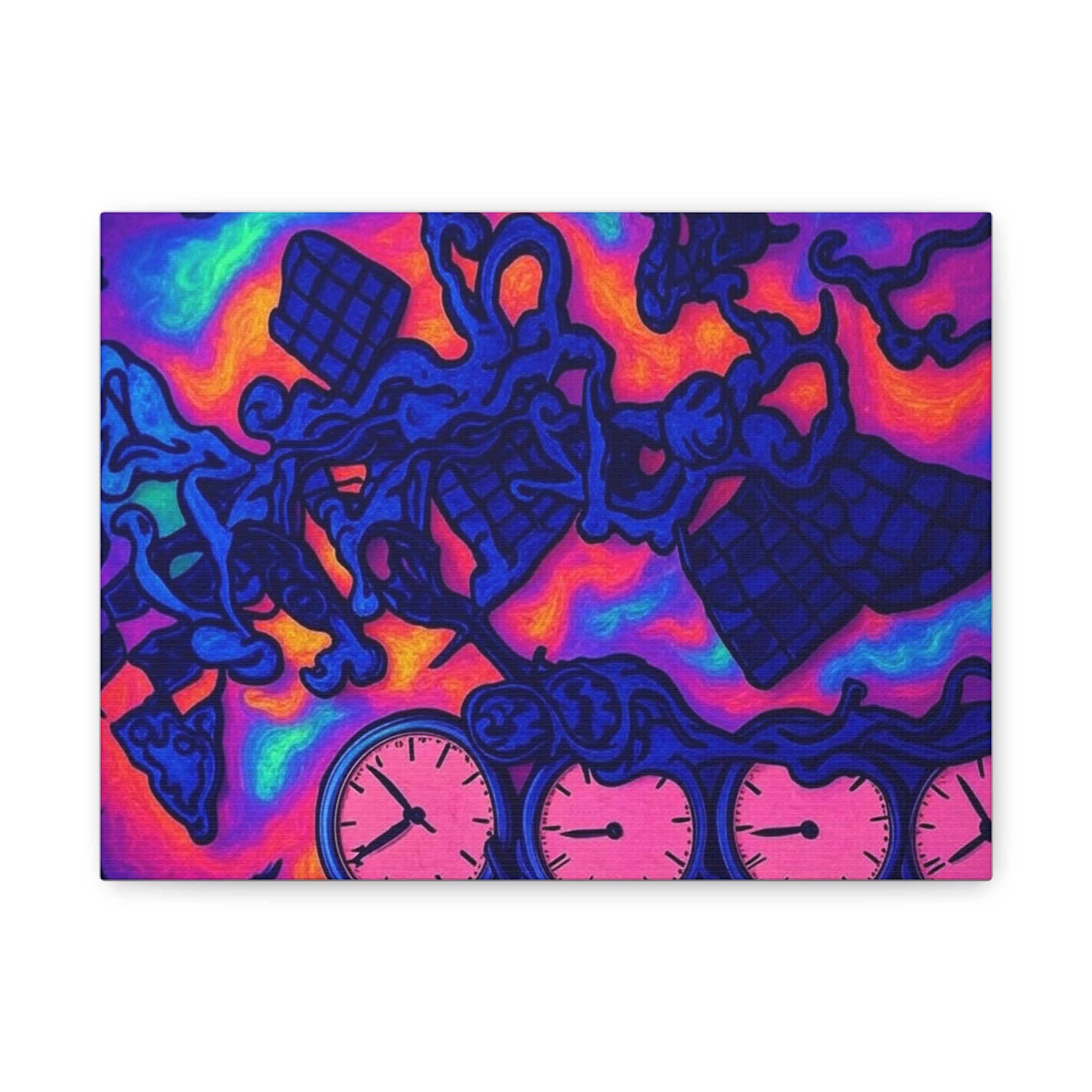 Canvas Wall Art - Twisted Chess with Too Many Players Design
