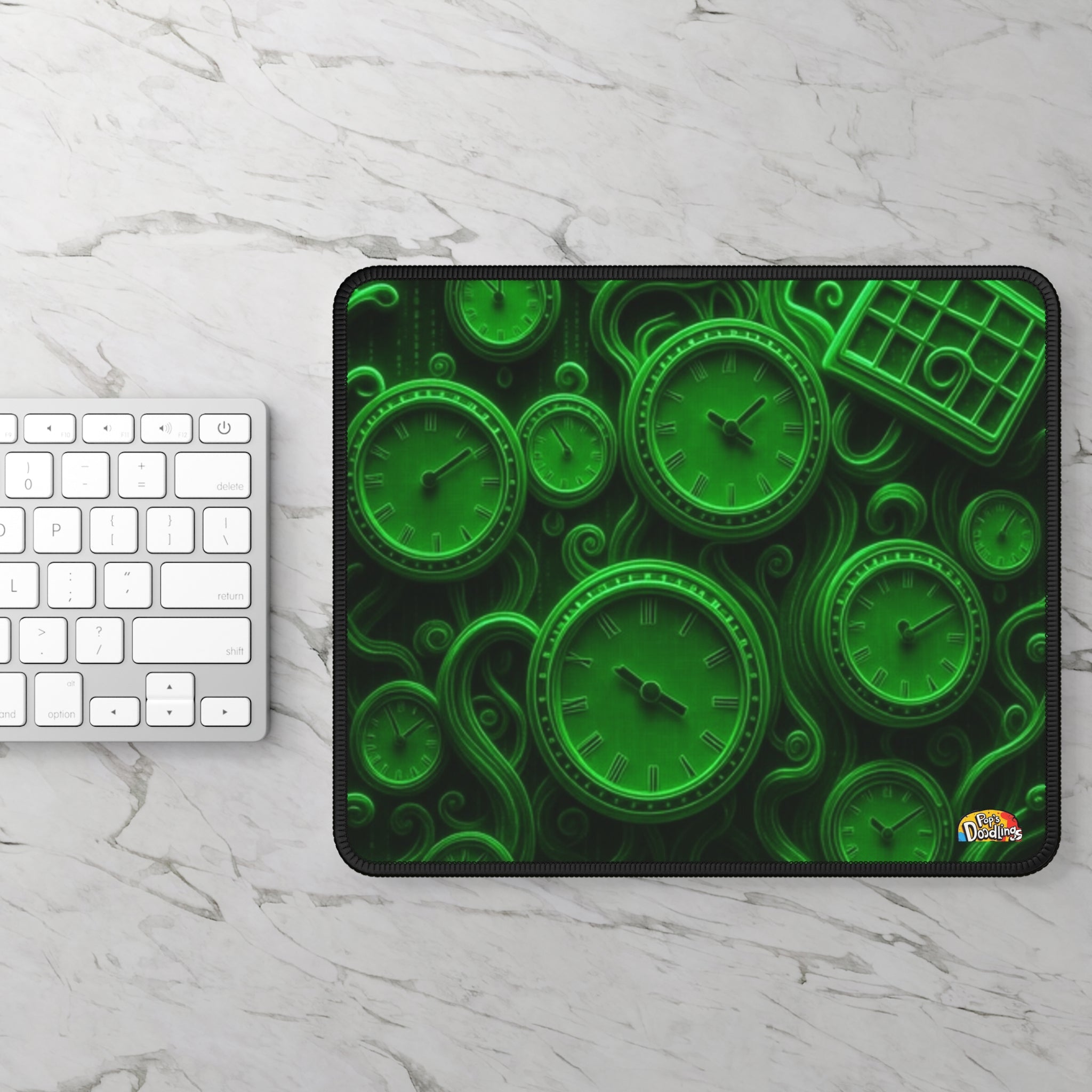 Time of the Matrix Gaming Mouse Pad — Cyberpunk Retro Futurism