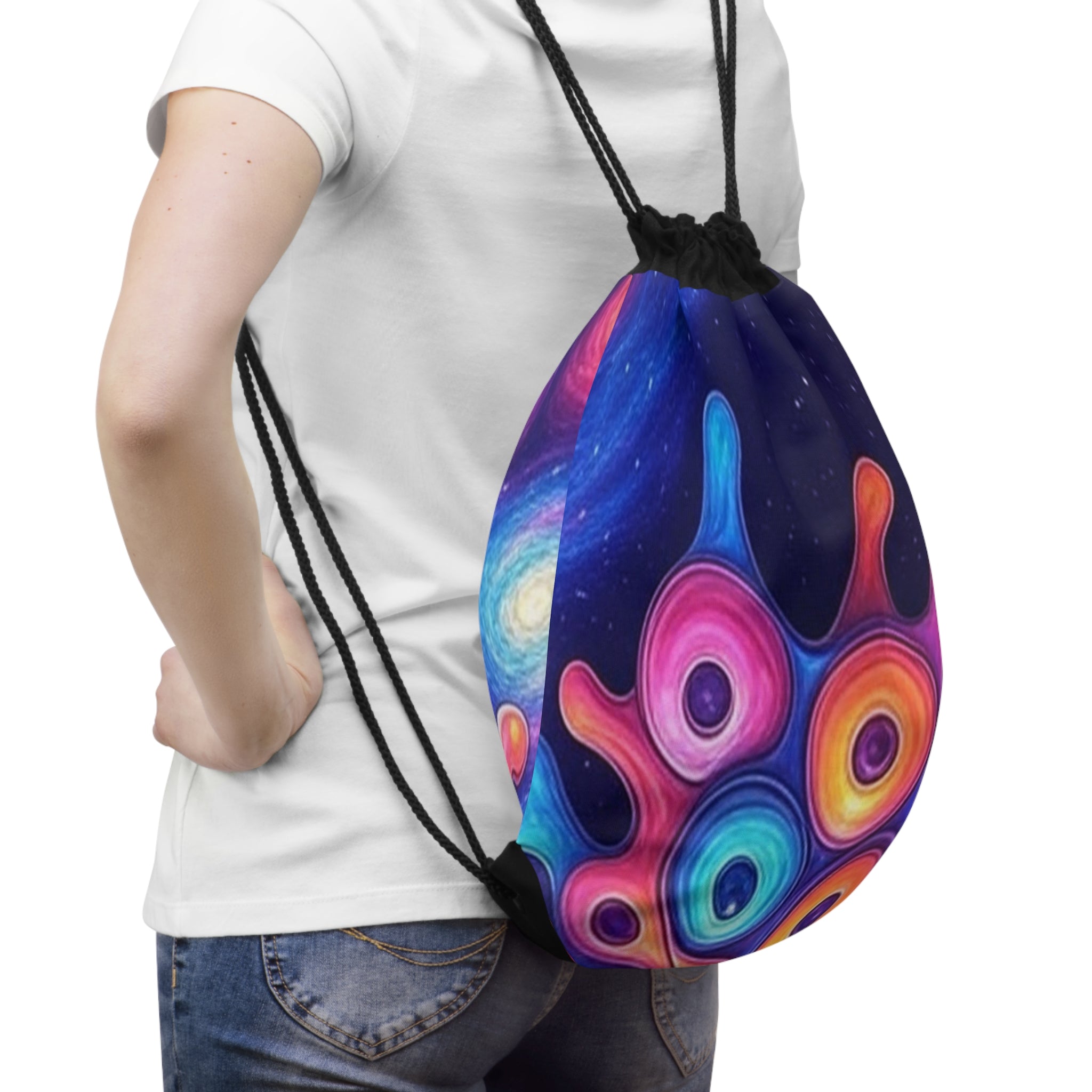 Drawstring Bag - Dripping Eyeballs Halloween Accessory