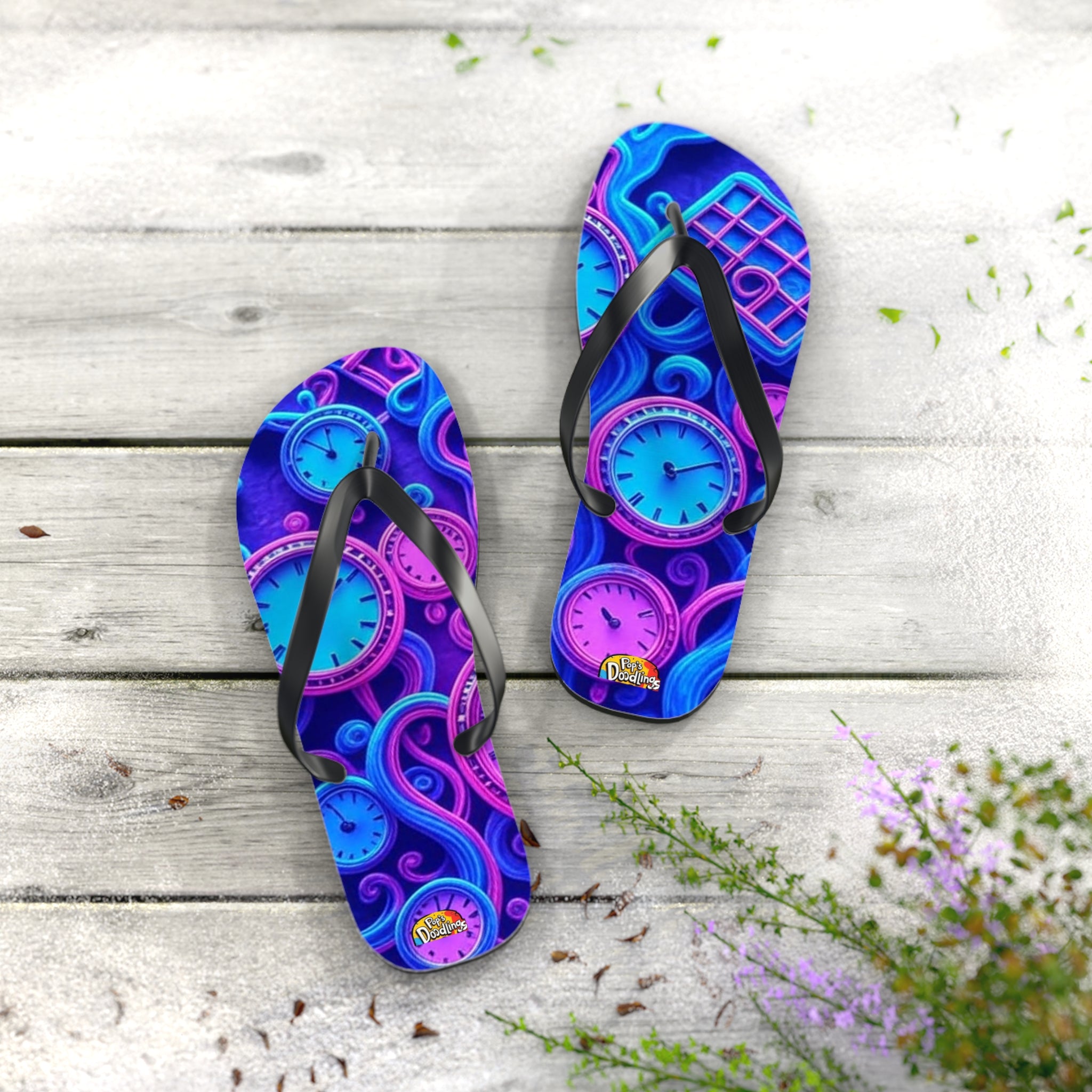 Every Move Counts Flip Flops — Casual Beach Sandals with Motivational Slogan