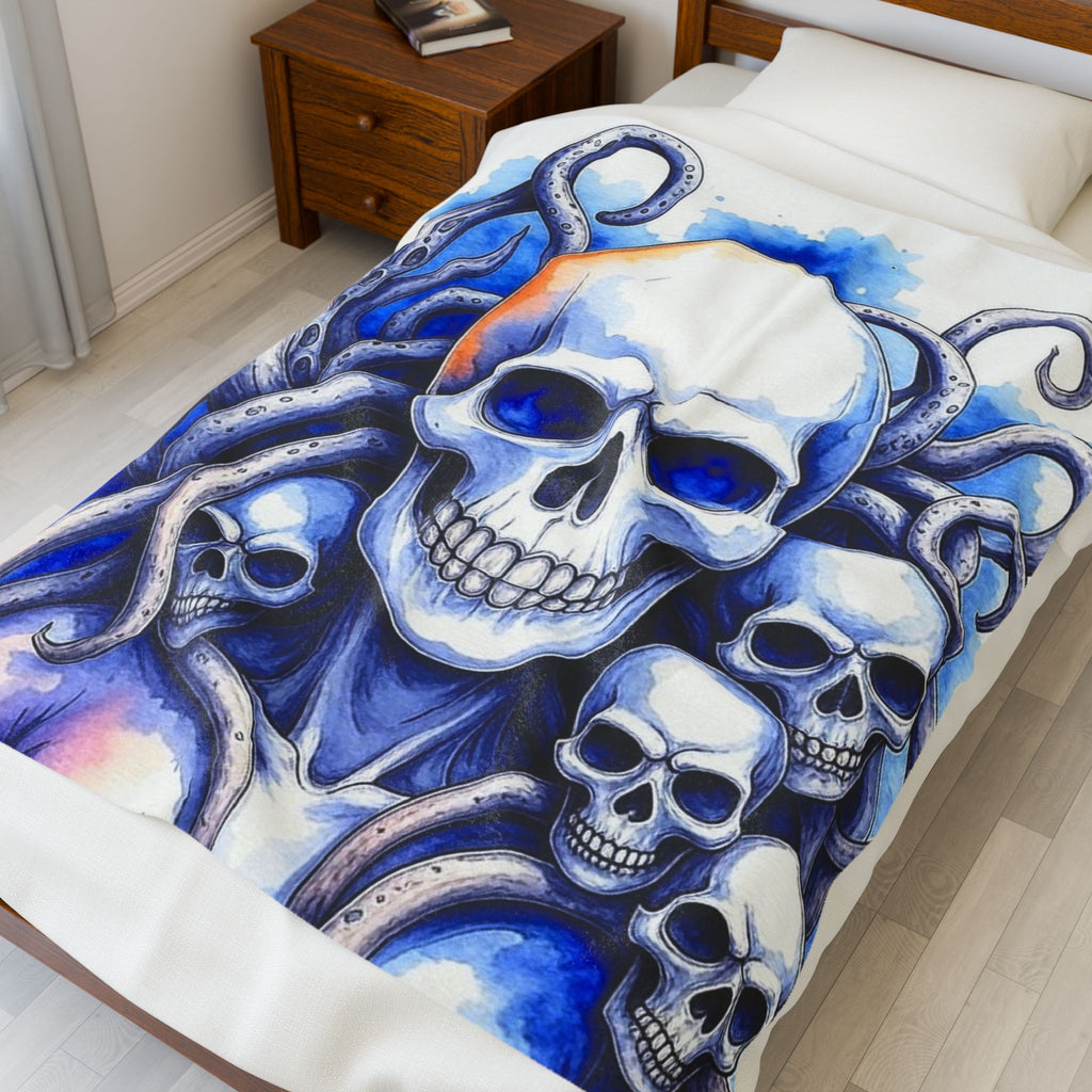 Plush Blanket - Death's Walk Creepy Tentacles Design