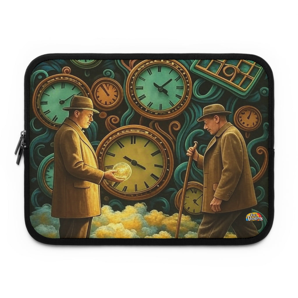 Inspirational Quote Laptop Sleeve — “Time Is Forever” Motivational Sleeve