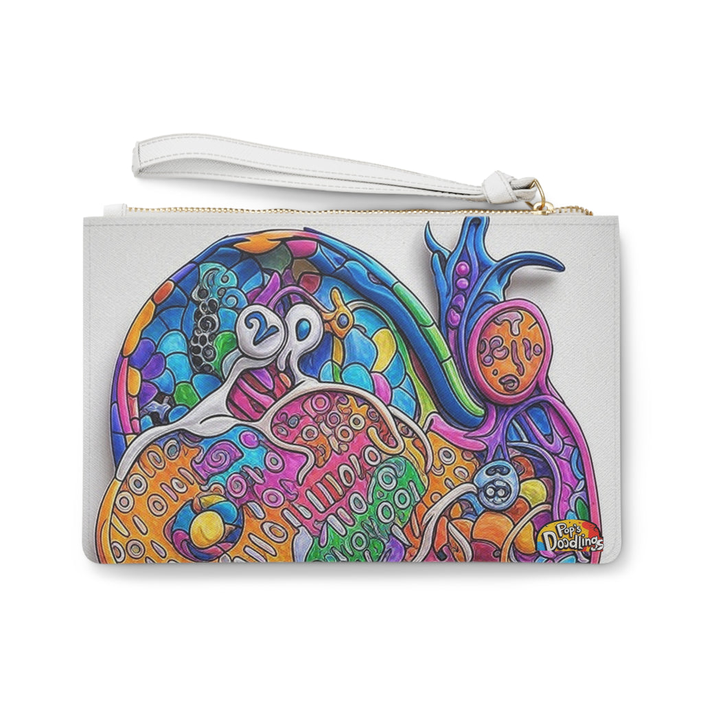 Alot On The Mind Clutch Bag — Compact Mindful Statement Purse