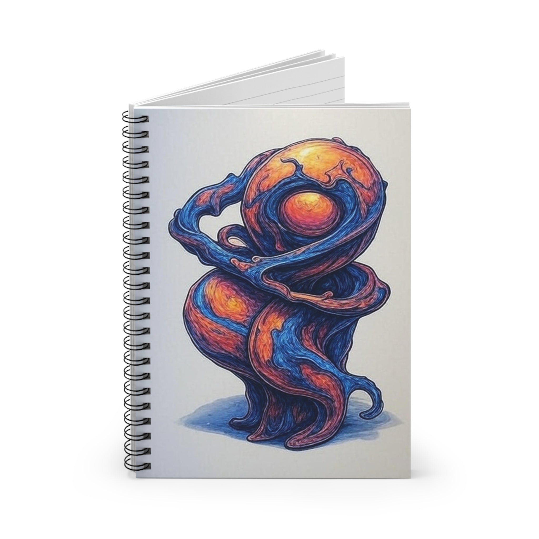Spiral Notebook - Crazy Alien Design, Ruled Line Journal, Sci-Fi Notebook, Space Creature Diary, Unique Stationery Gift