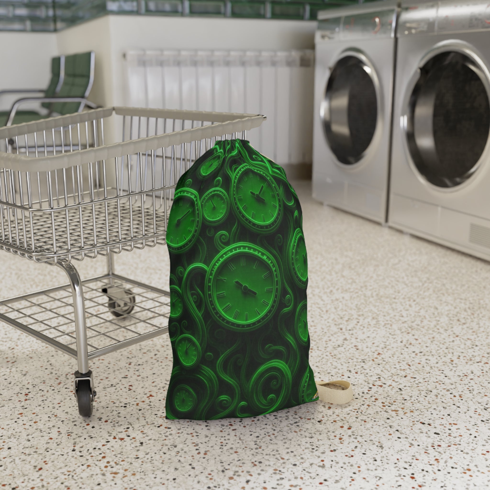Time of the Matrix Laundry Bag — Futuristic Sci‑Fi Grid Design