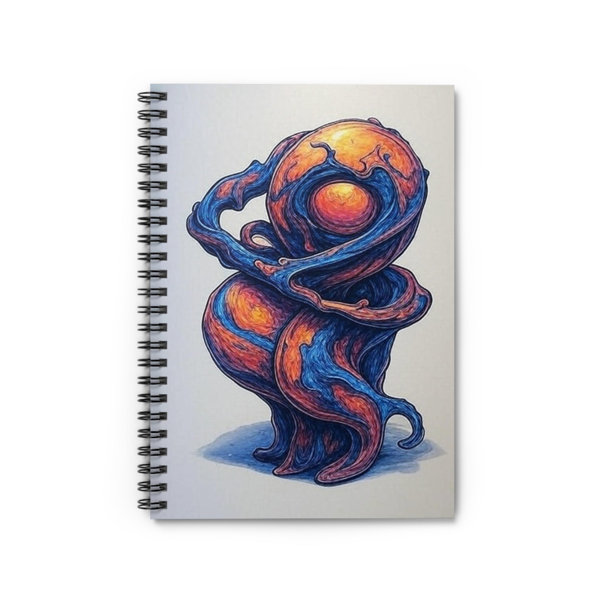 Spiral Notebook - Crazy Alien Design, Ruled Line Journal, Sci-Fi Notebook, Space Creature Diary, Unique Stationery Gift