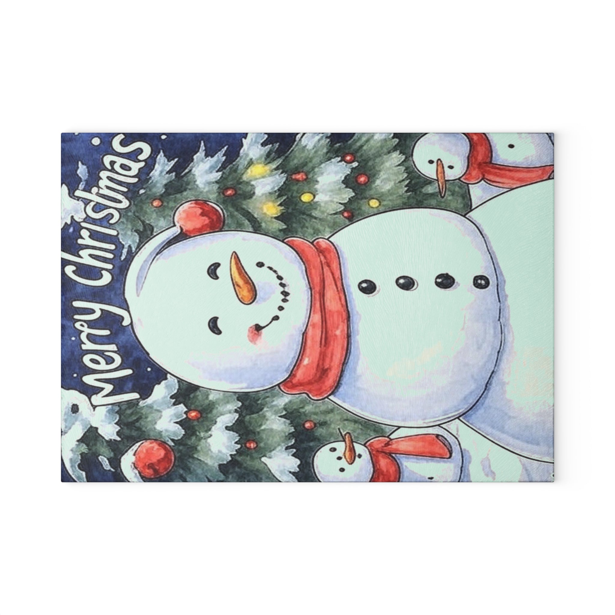 Christmas Glass Cutting Board