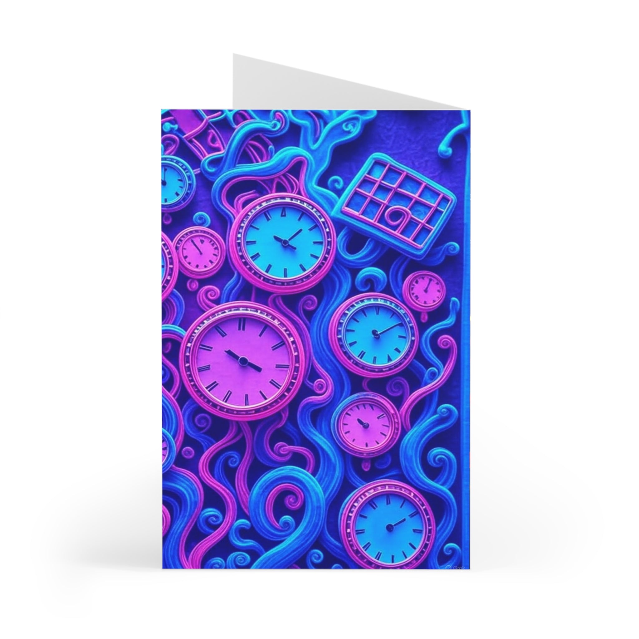 Holiday Greeting Cards — "Time Is Never Ending, Enjoy the Holidays" (7-Pack)