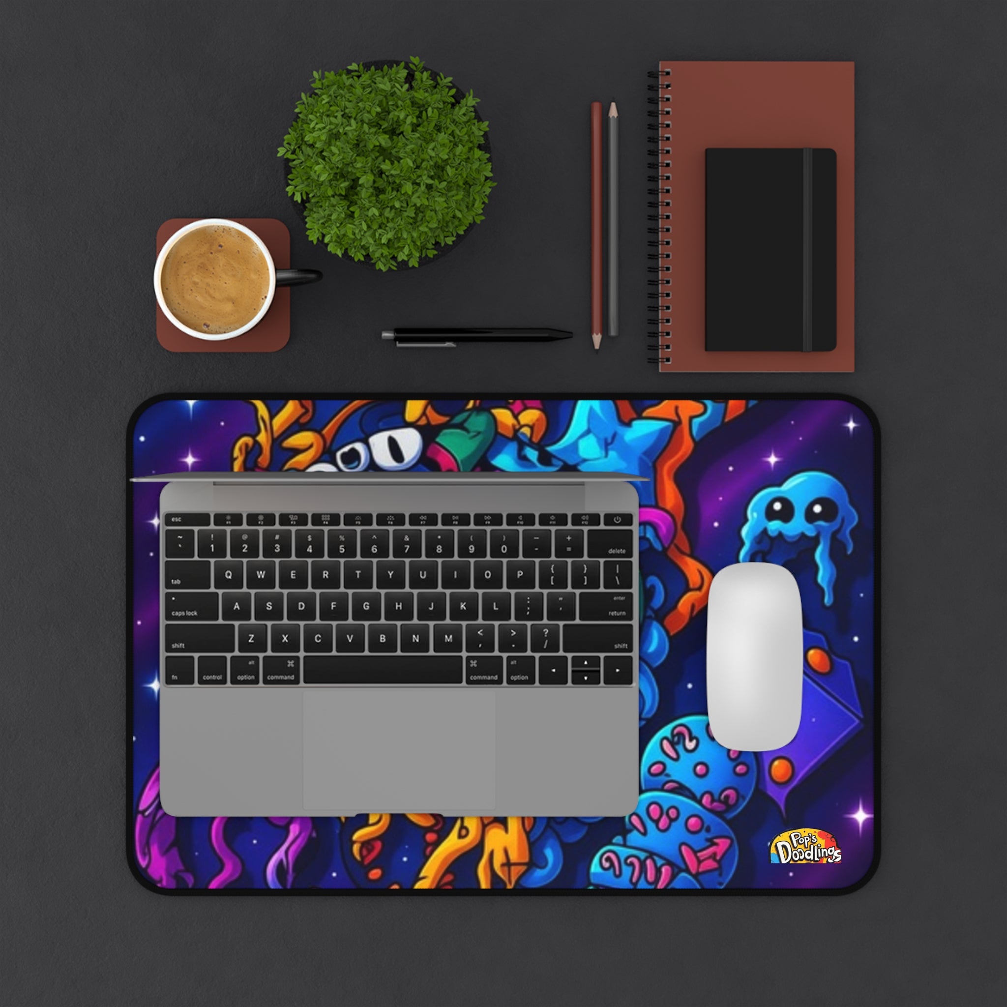 Desk Mat - Time and Chess Fun Twist Design