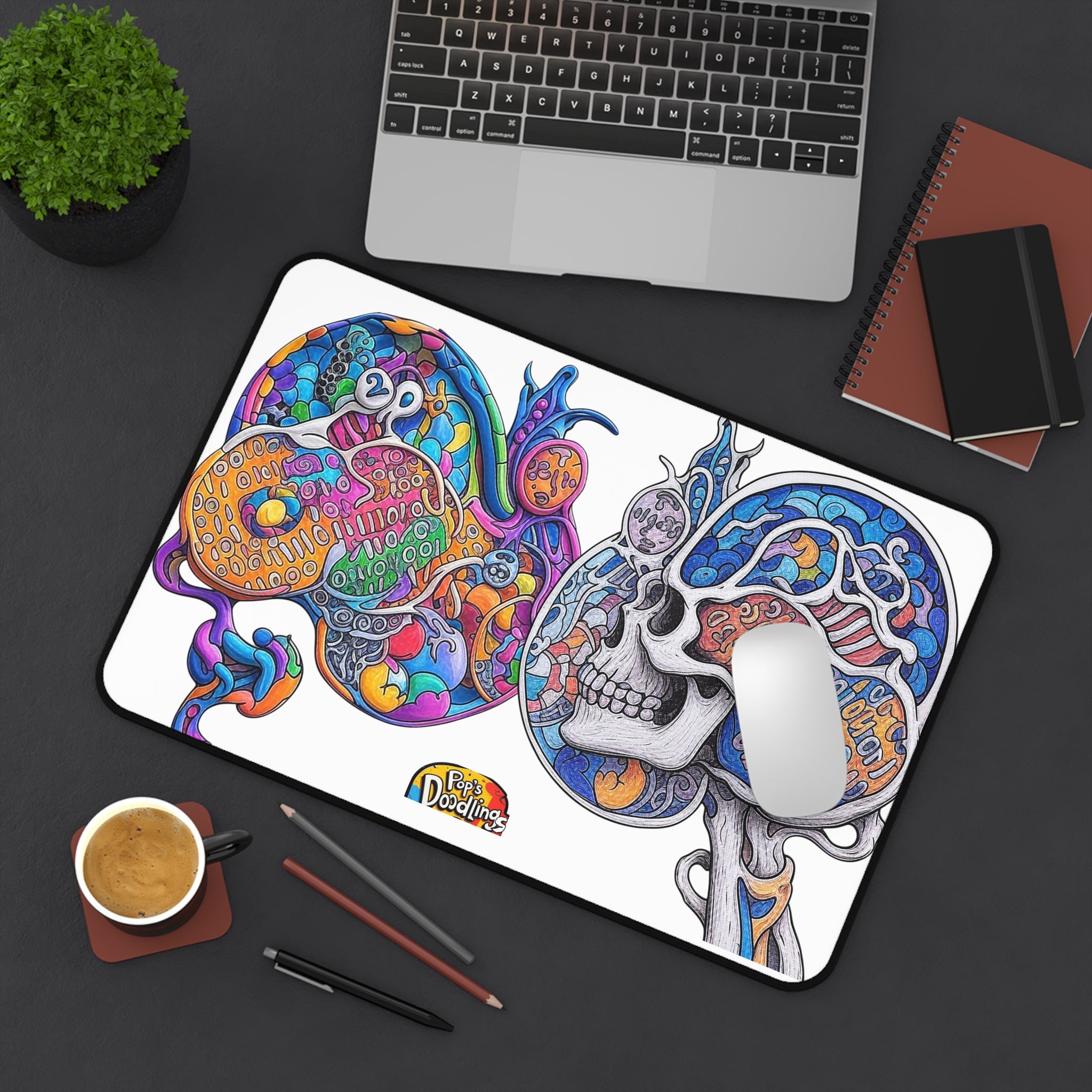 Desk Mat — “A Lot on the Mind on Different Level” Motivational Desk Mat