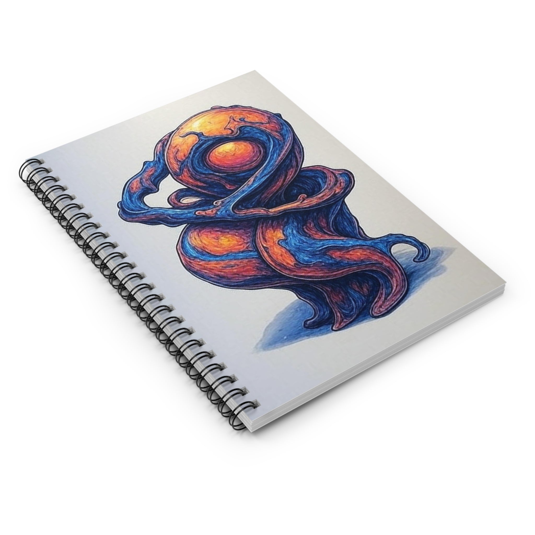 Spiral Notebook - Crazy Alien Design, Ruled Line Journal, Sci-Fi Notebook, Space Creature Diary, Unique Stationery Gift