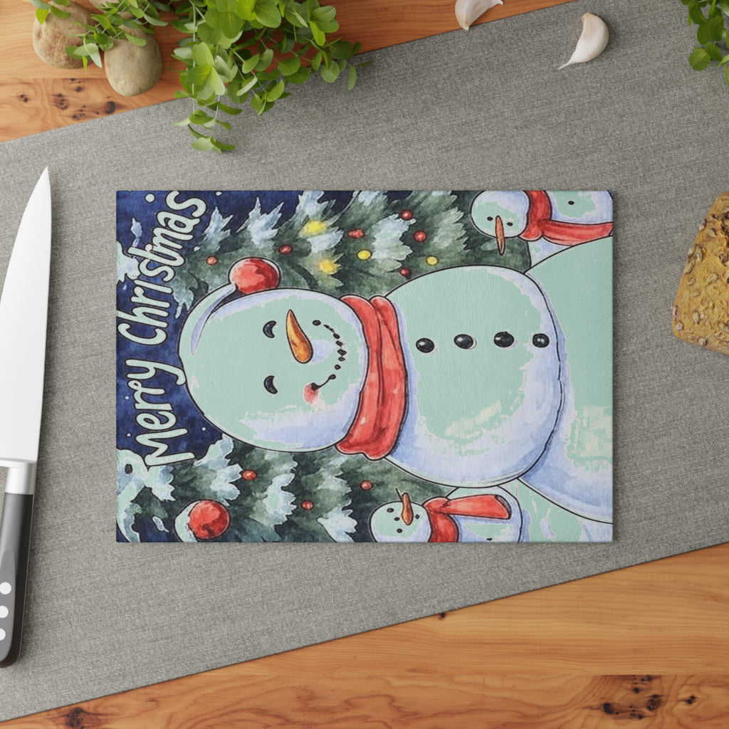 Christmas Glass Cutting Board