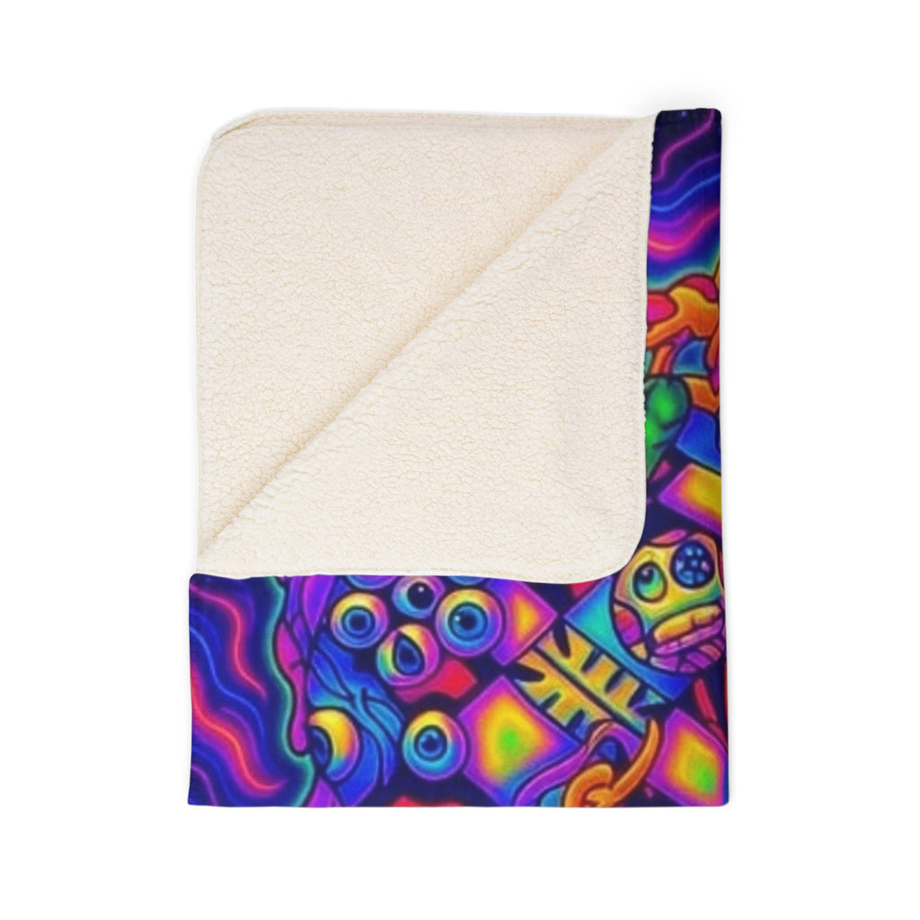 Chess Time Fleece Sherpa Blanket — Cozy Chess-Themed Throw