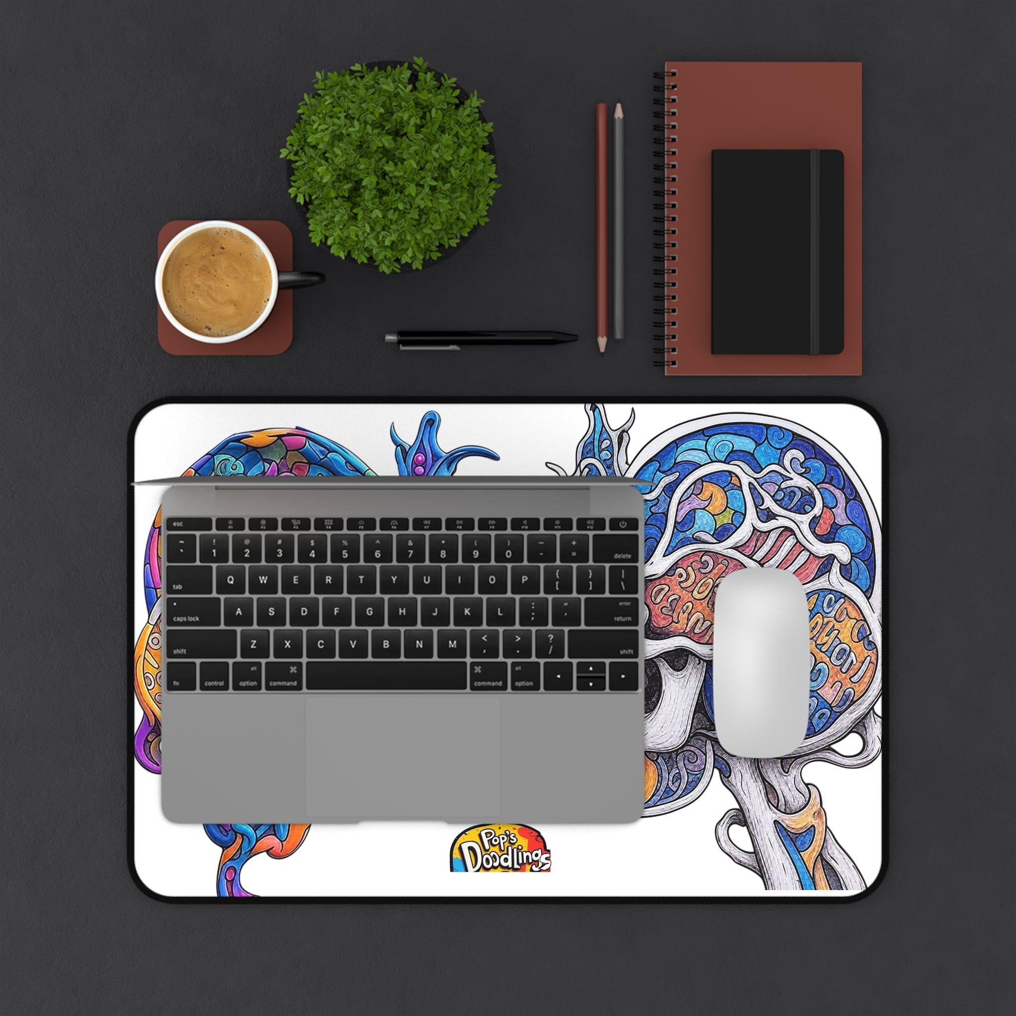 Desk Mat — “A Lot on the Mind on Different Level” Motivational Desk Mat