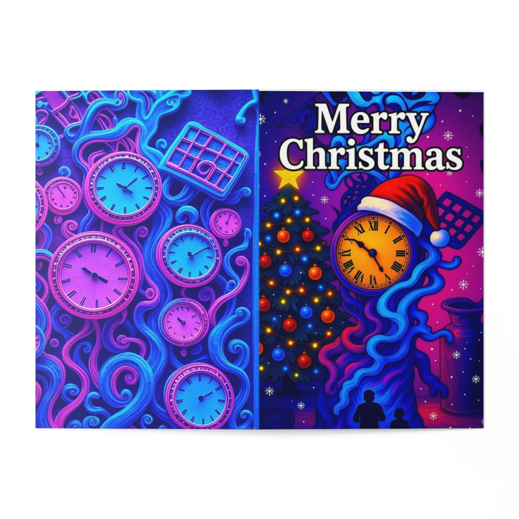 Holiday Greeting Cards — "Time Is Never Ending, Enjoy the Holidays" (7-Pack)