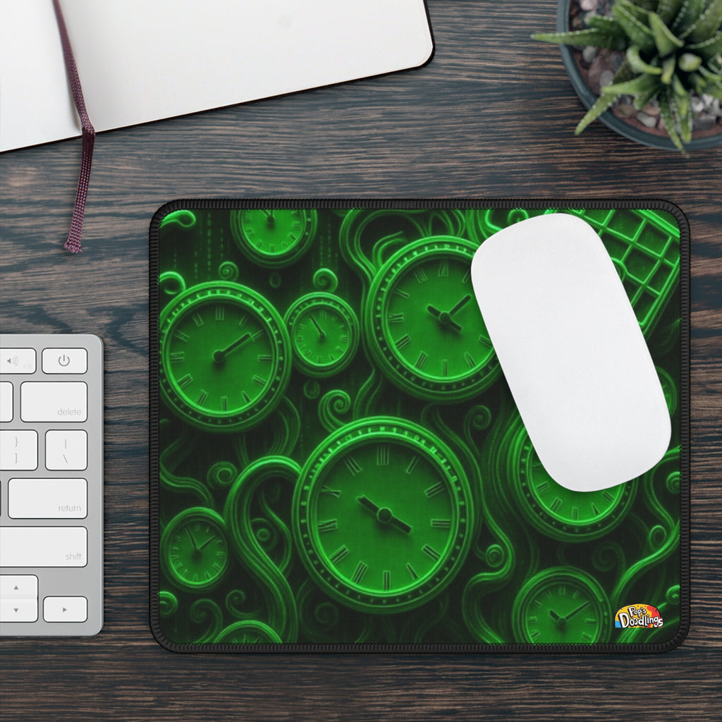 Time of the Matrix Gaming Mouse Pad — Cyberpunk Retro Futurism